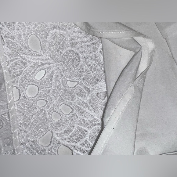 Banana Republic White Keyhole Midi Skirt Size 10 - Picture 7 of 10